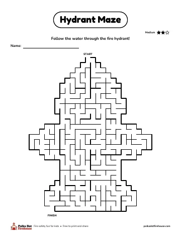 A maze shaped like a fire hydrant