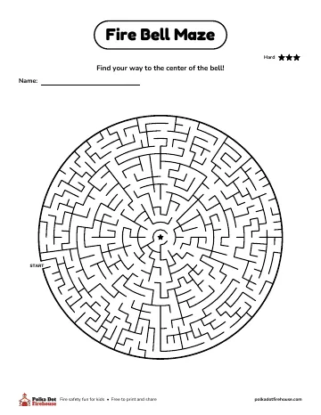A round maze to the center of a bell